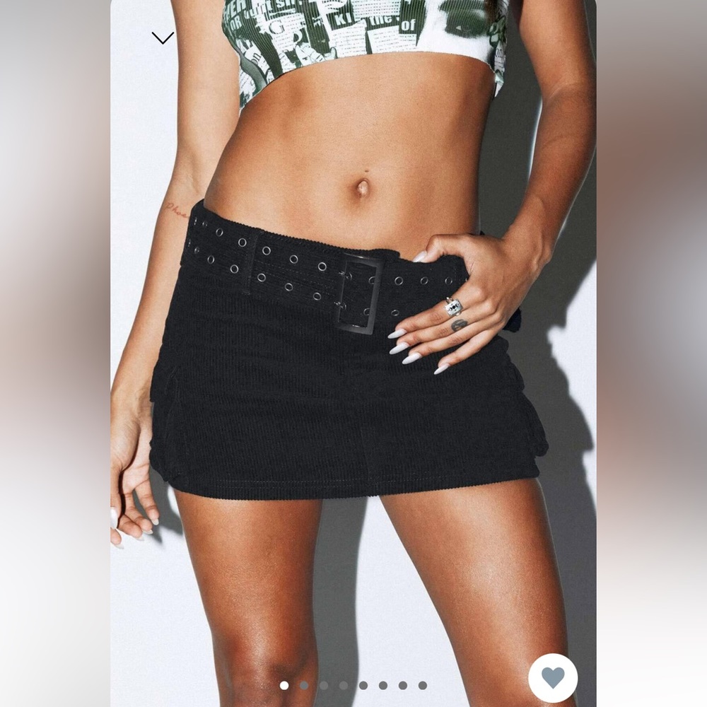 Iconic Cargo Mini Skirt Black